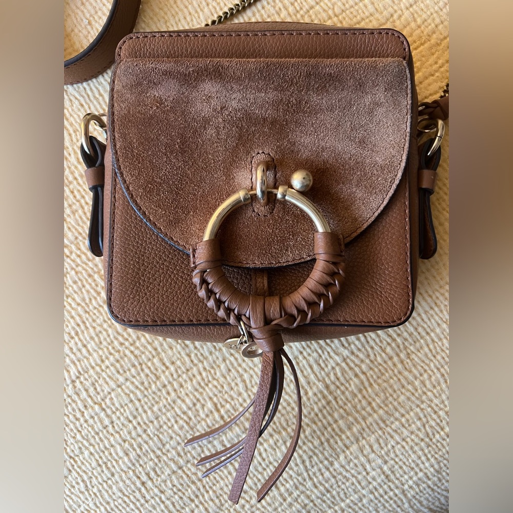 See by Chloe small Joan suede & leather crossbody bag